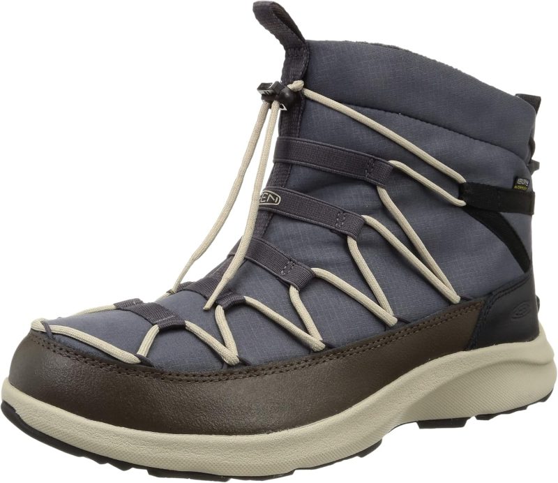 KEEN Men's Uneek SNK Waterproof Winter Chukka Boots 13, Magnet/Black Olive